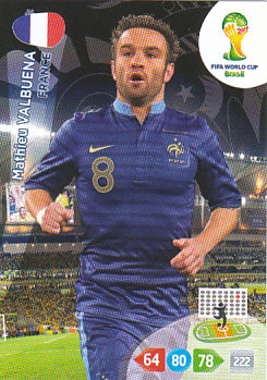 Mathieu Valbuena France Panini 2014 World Cup #166